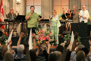 John and Carol Arnott ministering at the church in Toronto.
